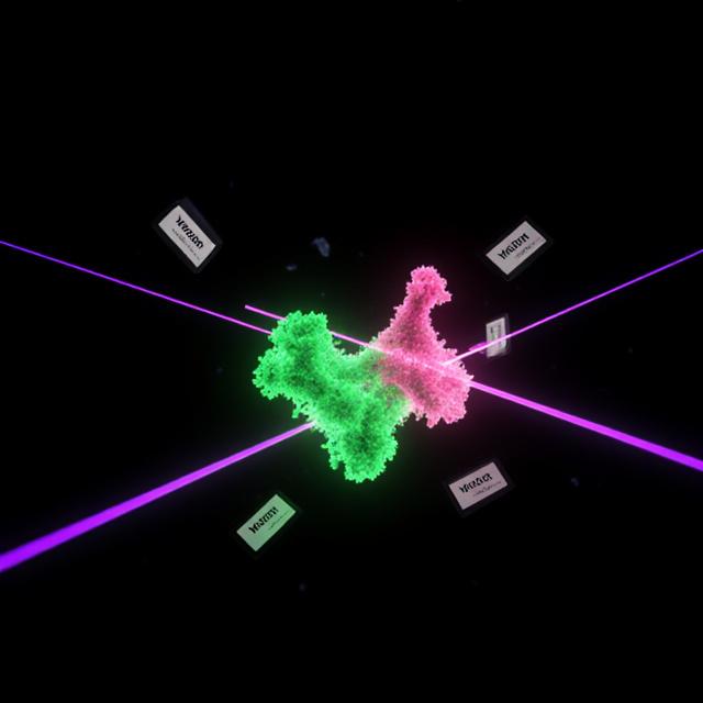 An abstract digital visualization of data streams flowing into a central AI processor